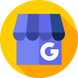 A little icon of a store front with a G on it. This represents local business and their Google Business Profile (GBP). Optimizing a company's GBP is a service of 4-Good Writing.