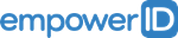 The logo of EmpowerID. All one word and in powder blue, the word empower is in rounded lowercase lettering, the ID follows in caps.